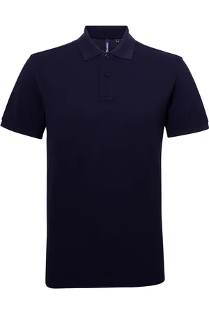 Asquith Heren Poloshirt met korte mouwen Prestatiemengsel (Marine)