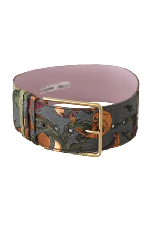 Dolce & Gabbana Geborduurde Gouden Metalen Gespriem