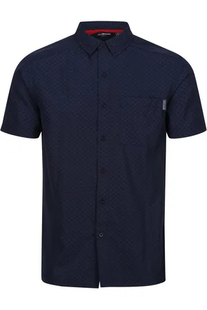Regatta Heren Mindano VIII Criss-Cross overhemd (Marine/maanlicht denim)