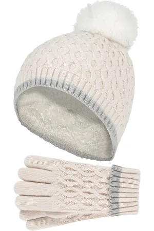 Heat Holders Meisjes Thermische Pom Pom Muts En Handschoenen - Buttercream