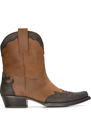Infinity Leren westernlaarzen voor heren, , Cubaanse cowboy, Winklepickers, klassiek puntig