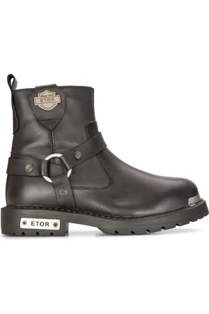 Infinity Leren militaire laarzen voor heren Combat Biker Motorcycle Punk Western Boot