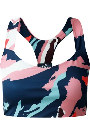 Dare 2B Dames/Dames Marble Swirl Sportbeha (Lichtroze/Wit/Navy)