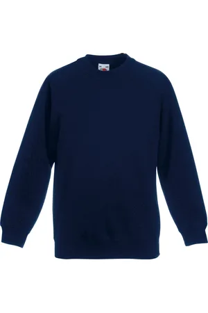 Fruit Of The Loom Kinderen Unisex Raglan mouwen Sweatshirt (Donker Marine)
