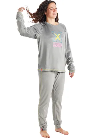 Munich Winterpyjama lange mouw fluweel MU5 vrouwen