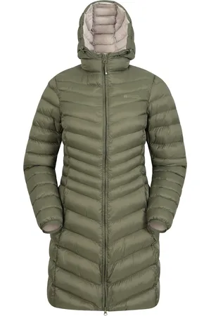 Mountain Warehouse Dames/Dames Florence lange gewatteerde jas (Khaki)