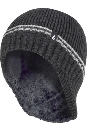 Heat Holders Jongens Patrol Rib pomponmuts met pompons - Antraciet
