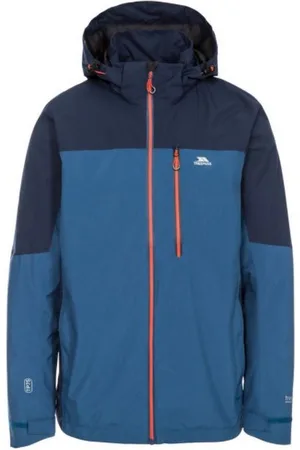 Trespass Heren Tappin Waterdichte Jas met Capuchon (Blauw)