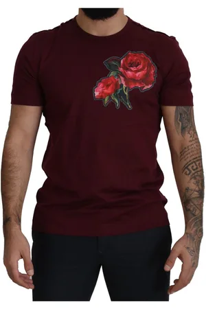 Dolce & Gabbana Rozen Print T-shirt Met Ronde Hals