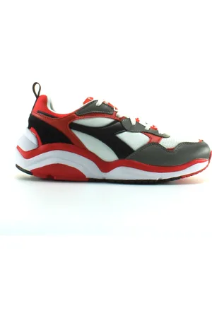 Diadora Whizz Run Heren Wit/Rood Sportschoenen