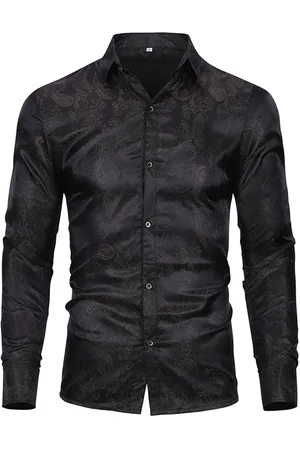 Allthemen Slim-fit geborduurd Paisley-shirt