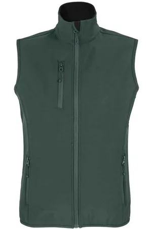Sols Dames/dames Falcon Softshell gerecyclede bodywarmer (Bosgroen)