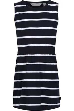 Regatta Meisjes Beylina Stripe Jurk (Marine / Wit)
