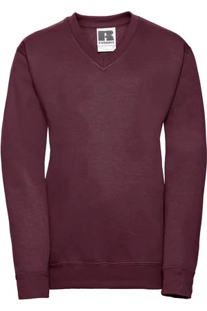 Russell Athletic Russell Collection Sweatshirt met V-hals voor kinderen/Kinderen (Bourgondië)