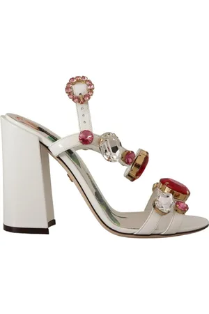 Dolce & Gabbana Met Kristal Verfraaide Leren Hakken