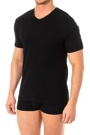Abanderado Heren-T-shirt korte mouw V-hals A040X