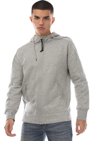 C.P. Company Heren- Diagonal Raised Fleece Goggle Hoodie met rits in