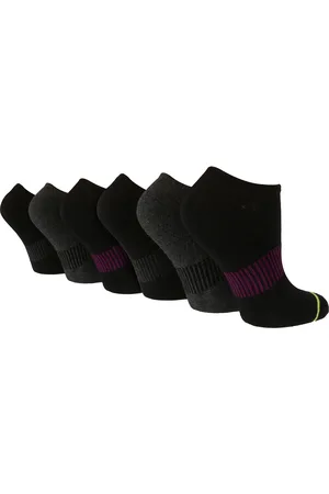 Wild Feet Dames 6 Paar Bamboe Trainer Sokken | Laag Uitgesneden Sport Sokken - H&T