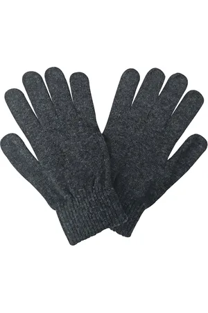 Sock Snob Gebreide magische handschoenen van thermo wolmix voor heren - Grijs