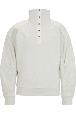 HUGO BOSS Dames C_Ehybra Regular-Fit Hybride Sweatshirt in
