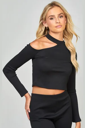 SikSilk Dames Geribde Lange Mouw Top in