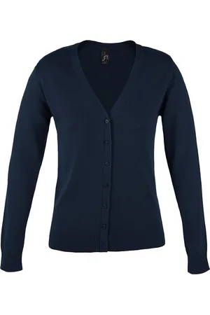 Sols Vrouwen/dames Golden V Neck Cardigan (Marine)