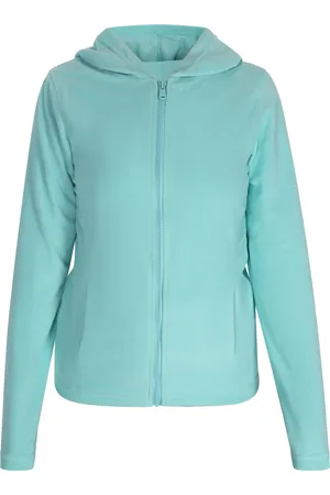 myMo Fleece jas Dames turkoois