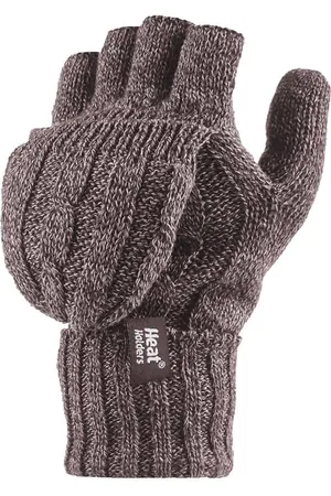 Heat Holders Gebreide thermo vingerloze converterhandschoenen voor dames - Fawn