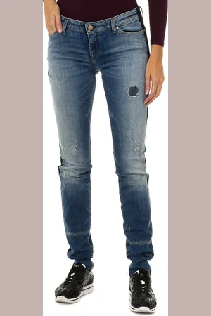 Emporio Armani Dames denim broek met lang versleten en gescheurd effect 6Y5J06-5D2ZZ