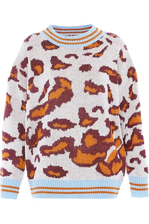 myMo Jumper Dames WOL WITTE LEEUW