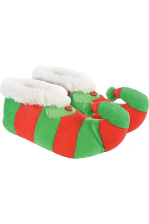 Slumberzzz Nieuwigheid Kinderen Kerst Elf Pantoffels - Groen