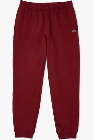 Lacoste Unisex Organic Cotton Fleece Joggings Pants in Red