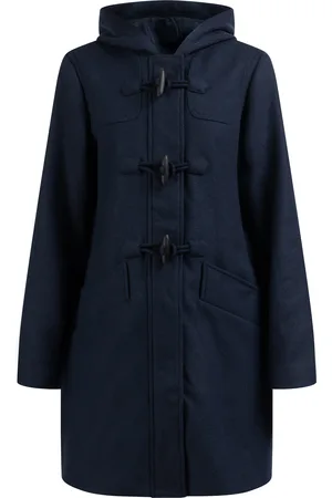 Dreimaster Duffelcoat van wolmix Dames nachtblauw