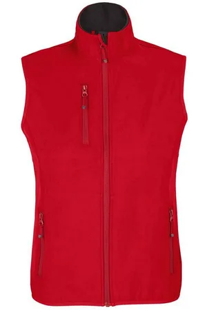 Sols Dames/dames Falcon Softshell gerecyclede bodywarmer (Peperrood)
