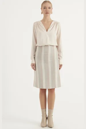 HERITA Midi-rok met split