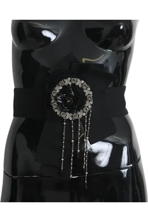Dolce & Gabbana Kristal Broche Brede Taille Riem