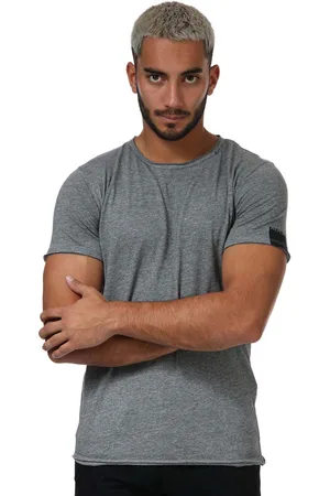 Replay Katoenen T-shirt met onafgewerkte zoom voor heren