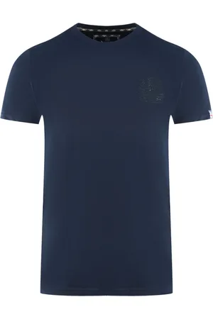 Aquascutum London Tonal Aldis Logo Navy Blue T-Shirt