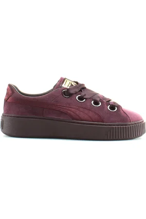 PUMA Platform Kiss Velvet Vrouwentrainers Bourgondië