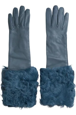 Dolce & Gabbana Leren bont armlengte handschoenen