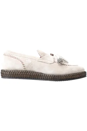 Dolce & Gabbana Prachtige Ivoorkleurige Suede Leren Espadrilleschoenen