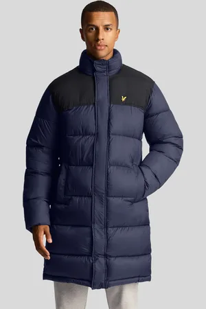 Lyle & Scott Lang gewatteerd marineblauw pufferjack