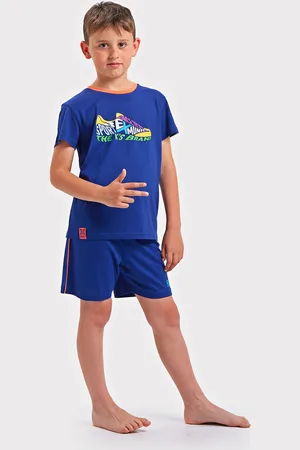 Munich Pyjama voor jongens met korte mouwen en ronde hals DH1150