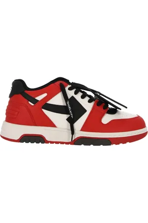 OFF-WHITE Off-Red Out Of Office Red Leather Sneakers