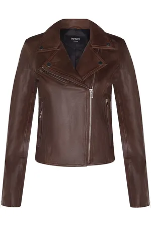 Infinity Dames klassiek leren Brando bikerjack-Loughton