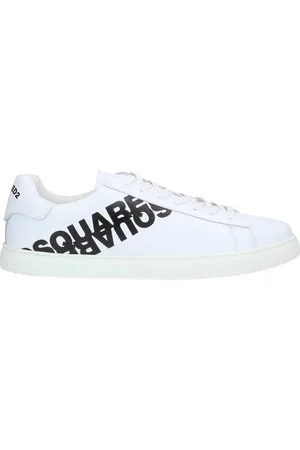 Dsquared2 Gespiegelde witte sneakers met logo