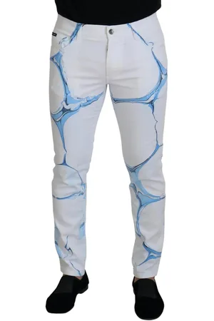 Dolce & Gabbana Witte Denim Katoenen Jeans Stretch Skinny Fit