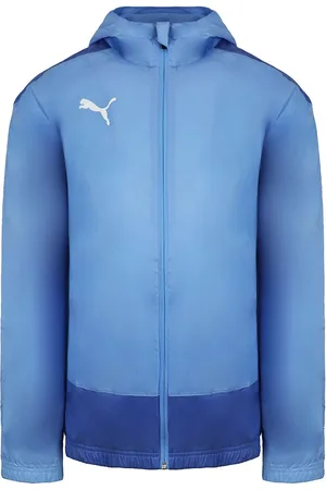 PUMA GOAL Lange Mouw ZipUp Lichtblauw Heren Regenjas met Capuchon 656559 18
