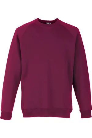 Fruit Of The Loom Kinderen Unisex Raglan mouwen Sweatshirt (Bordeux)