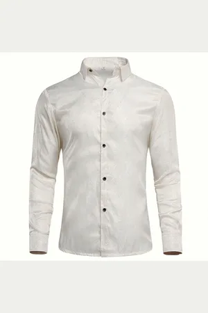 Allthemen Slim-fit geborduurd paisley-overhemd